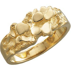 10k Men's Yellow Gold Nugget Ring.