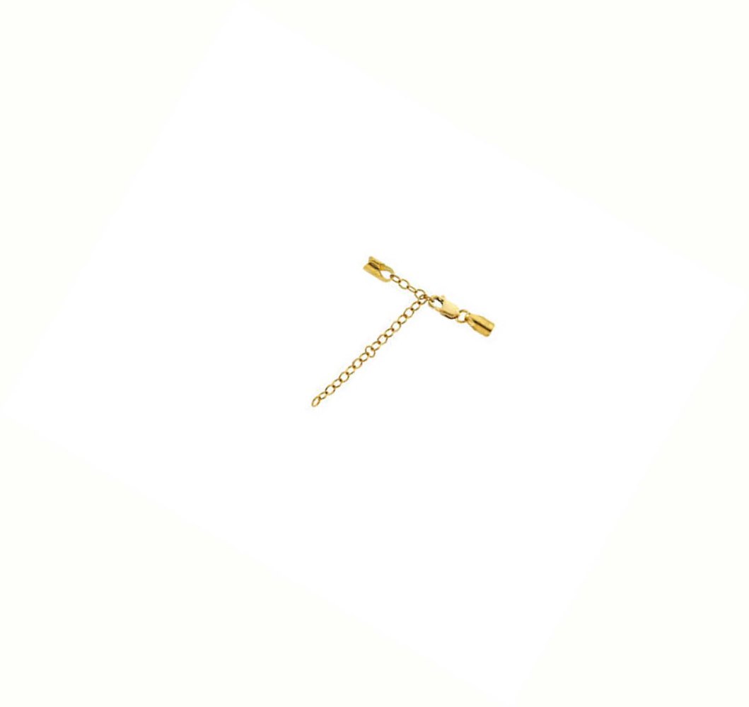 14k Yellow Gold 3mm Lobster Clasp with Round End Caps and Chain Extender_23695_1000MP