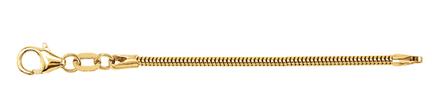 Gold Round Snake Chain Bracelet