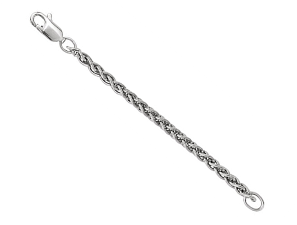 14k Solid White Gold 1mm Cable Chain Extender 1 to 10, Spring Ring At  Each End