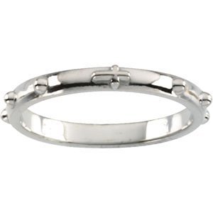 Sterling Silver Rosary Ring, 2.50mm. 