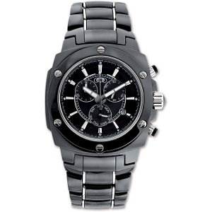 Men's Black Chrono Ceramic Couture Watch.