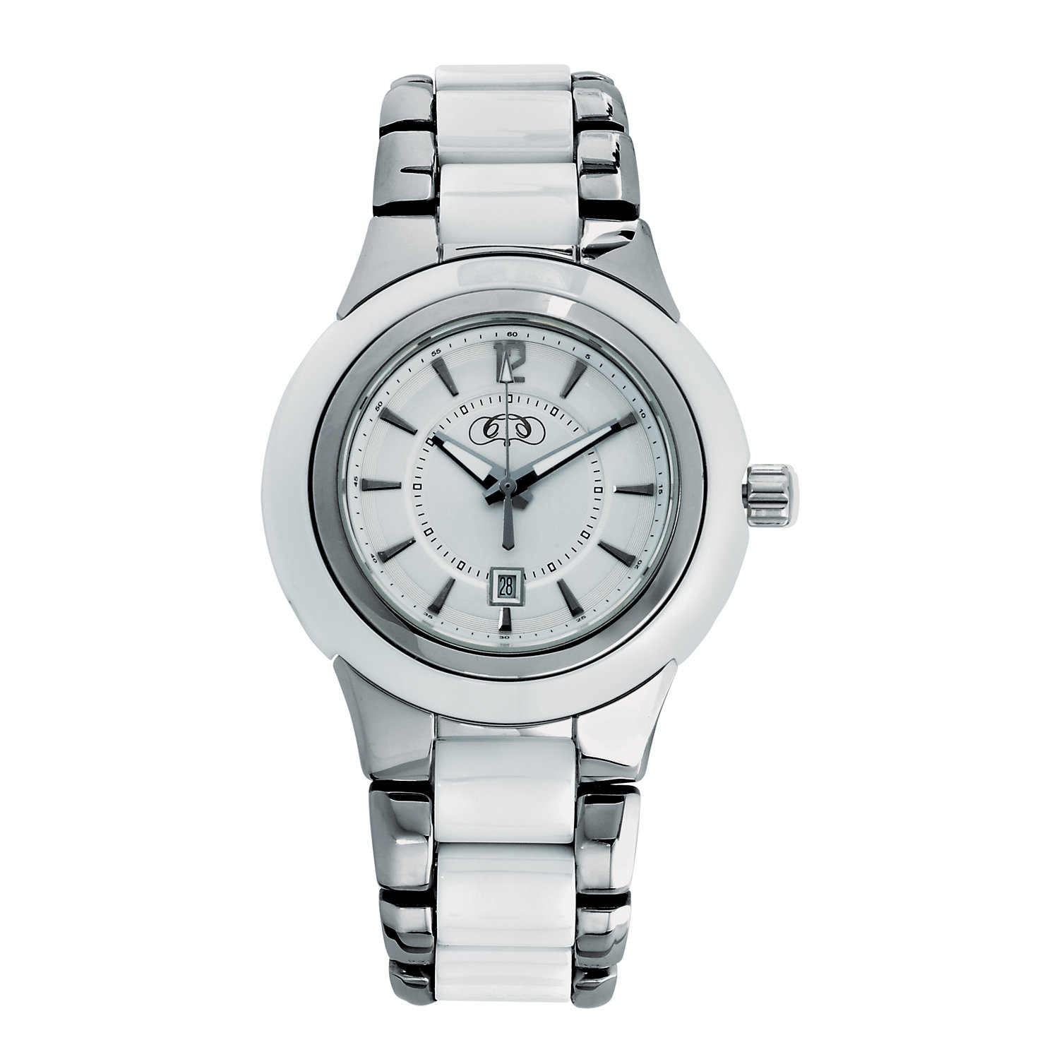 Women's White Stainless Steel Ceramic Couture Watch.