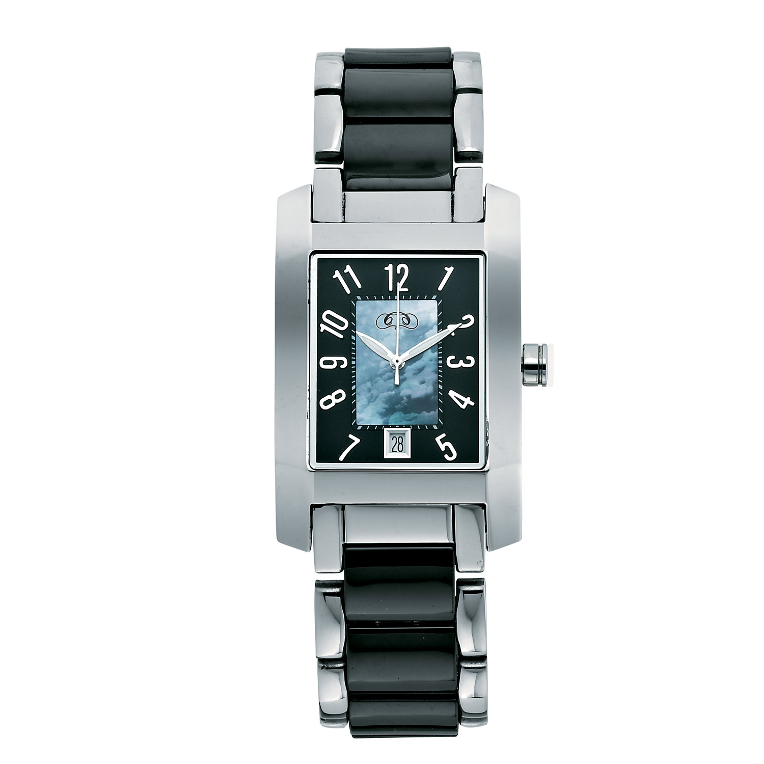 Men's Black Stainless Steel and Ceramic Couture Watch.