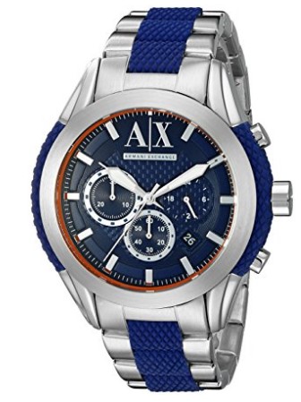 Armani Exchange Men's AX1386 Analog Display Analog Quartz Silver Watch.