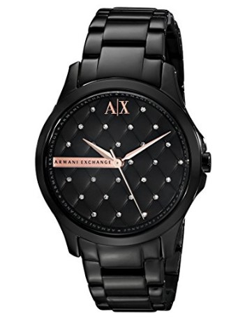 Armani Exchange Women's AX5229 Analog Display Analog Quartz Black Watch.