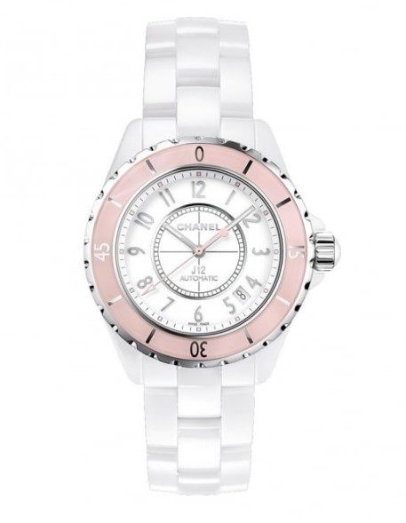 Chanel J12 38mm Pink Bezel H4468.