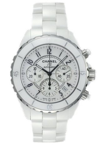 Chanel J12 Chronograph White Ceramic Unisex Watch H1007.