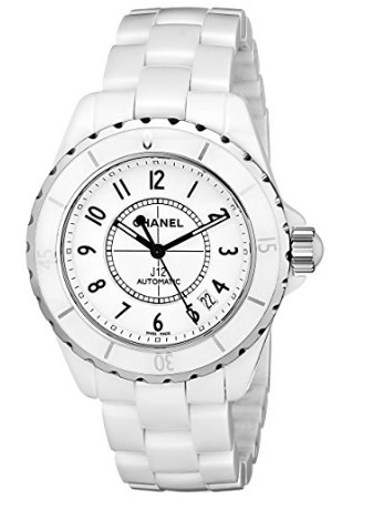 Chanel Women's H0970 J12 White Ceramic Bracelet Watch.