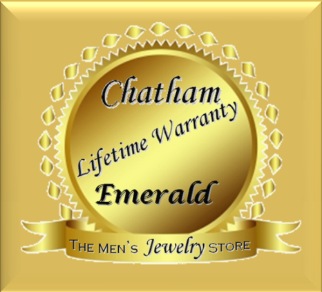 Chatham Created Emerald Life Time Warranty from The Men's Jewelry Store.