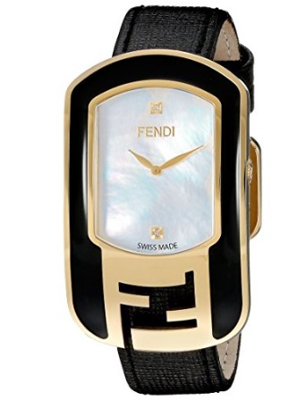 Fendi Women's F311434511D1 Chameleon Analog Display Quartz Black Watch.