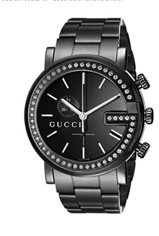 Gucci YA101340 G-Chrono Black PVD with Diamond Accents Watch.