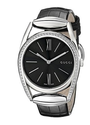 Gucci Women's YA139403 Gucci Horsebit Collection Analog Display Swiss Quartz Silver Watch.