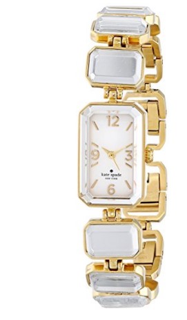 Kate Spade New York Women's 1YRU0328 Clear Gold Wythe Bracelet Watch.