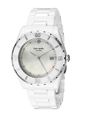 Kate Spade New York Women's  Analog Display Japanese Quartz White Watch 1YRU0773.