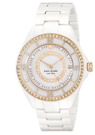 kate spade new york Women's 1YRU0653 Seaport Grand Analog Display Japanese Quartz White Watch.