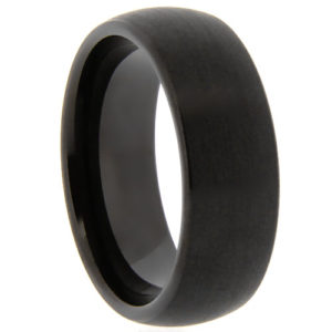 5mm Satin Black IP Tungsten Comfort Fit Band.