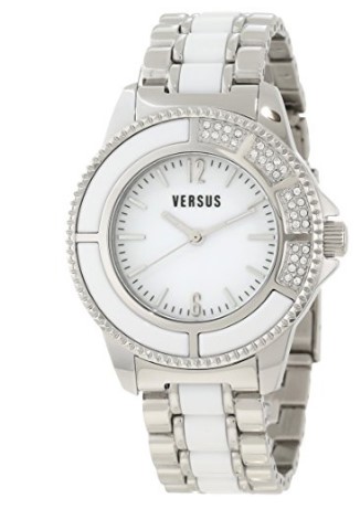 Versus by Versace Women's 3C64400000 Tokyo Stainless Steel White Dial Crystal Bracelet Watch.