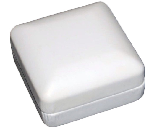 White leatherette gift box for the bangle and cuff bracelets.