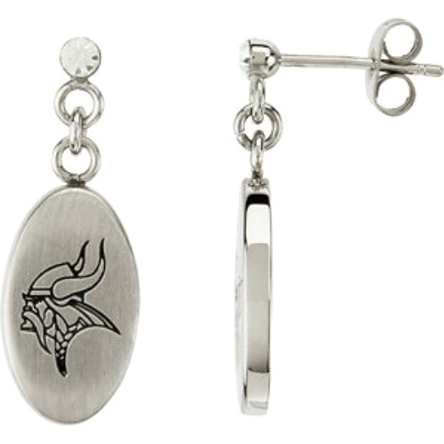 NFL Minnesota Vikings Earrings with CZs