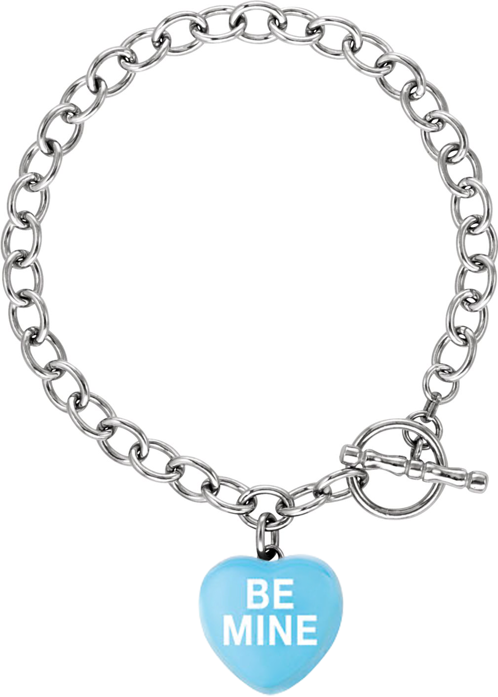 Sweethearts 'Be Mine' Blue Heart Charm Bracelet