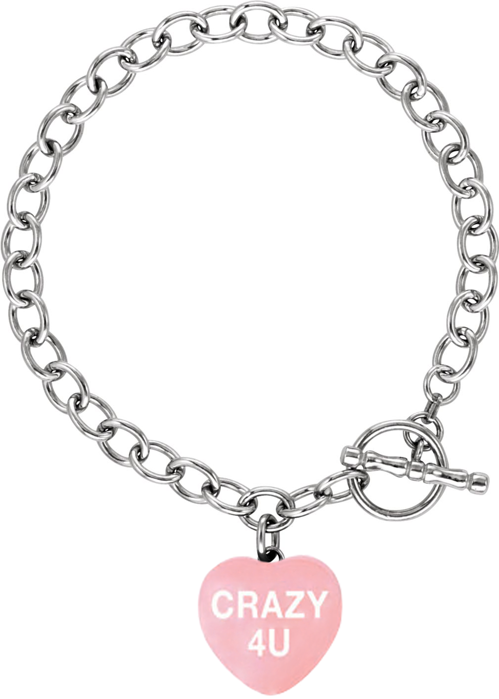 Sweethearts 'Crazy 4U' Light Pink Charm Bracelet