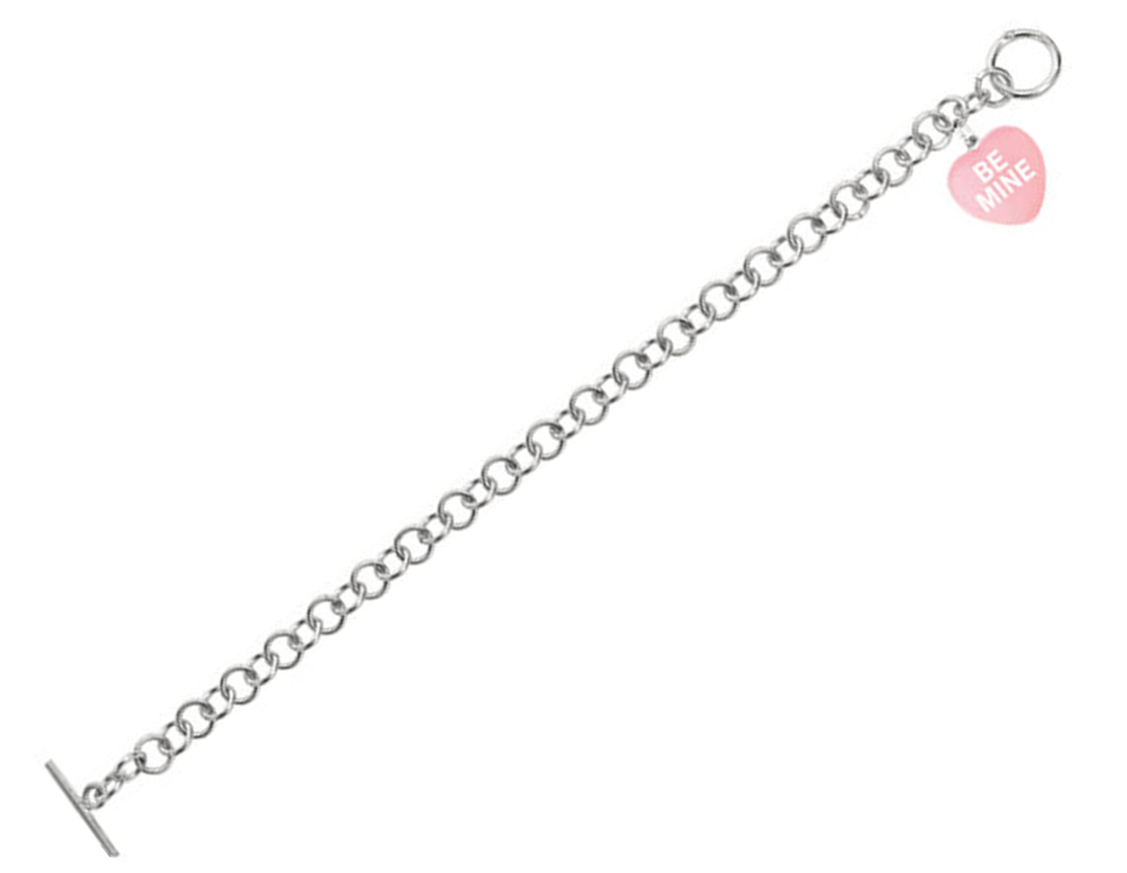 Be Mine Light Pink Heart Charm Bracelet