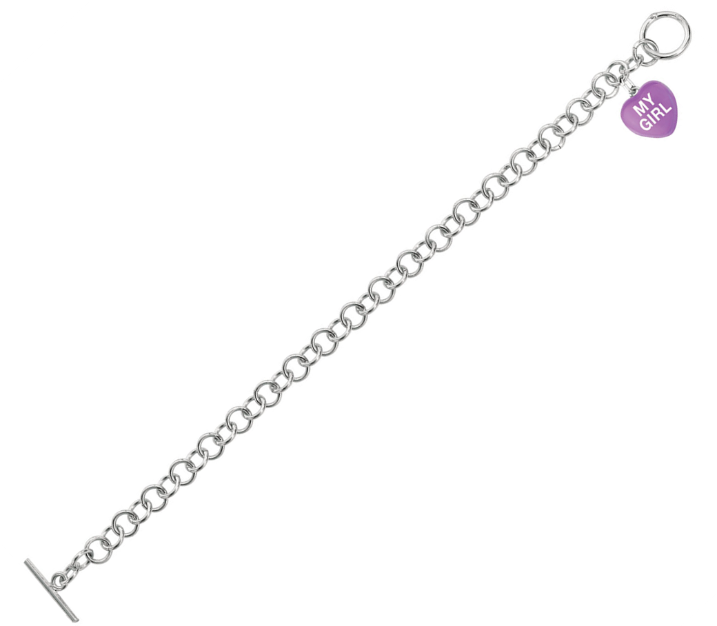 'My Girl' Purple Heart Sweethearts Charm Bracelet