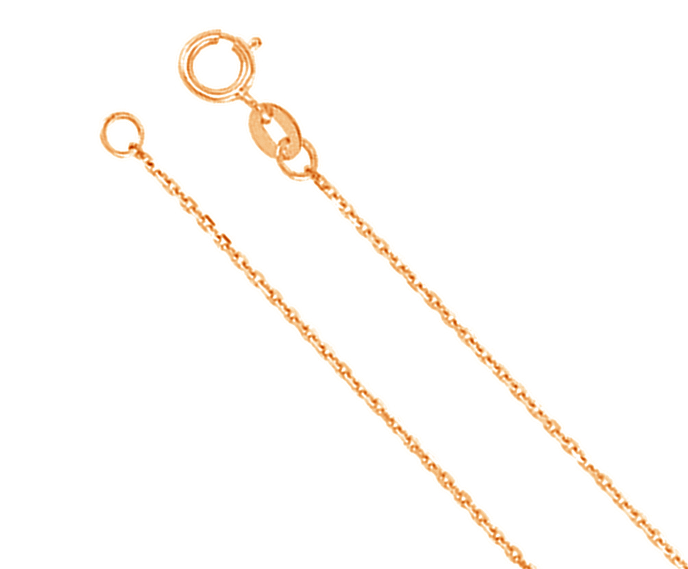 Rose Gold Diamond Cut Cable Chain