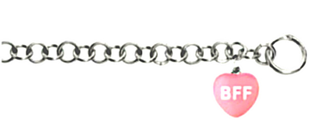 Light pink heart with BFF on the Sweethearts® charm bracelet.