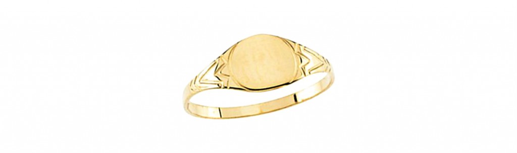 Children's Youth Signet Ring in 14k Yellow Gold