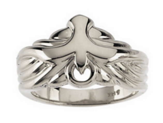 Sterling Silver Holy Spirit Dove Ring size 6 to 7.