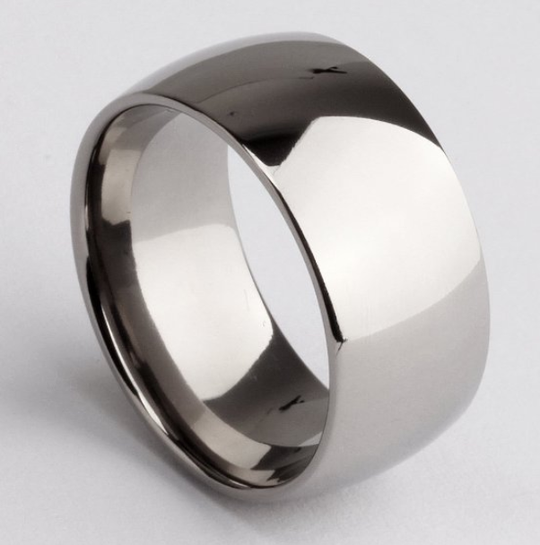 10 MM Comfort Fit Titanium Domed Ring