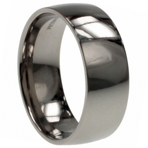 8 mm Comfort Fit Titanium Dome Ring