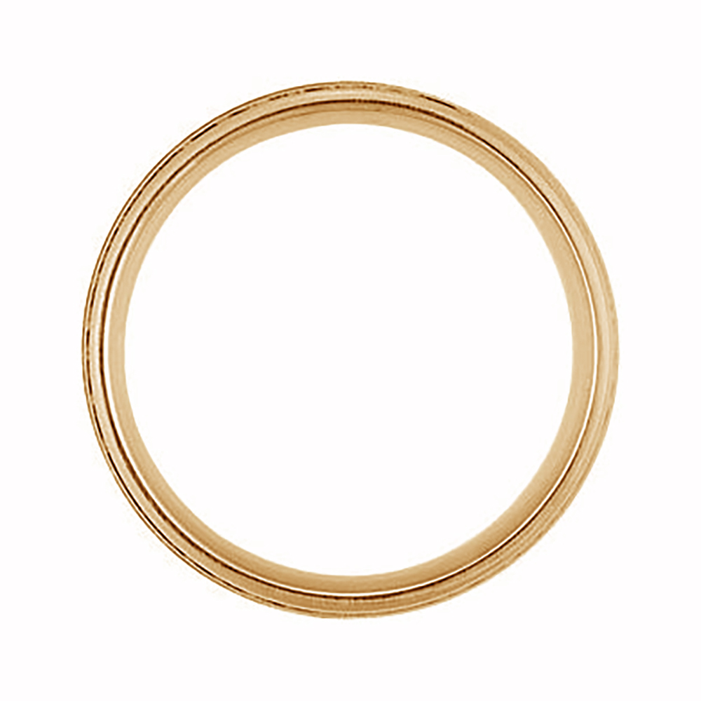 Satin Finish Grooved Comfort-Fit Band, 7mm 14k Yellow Gold