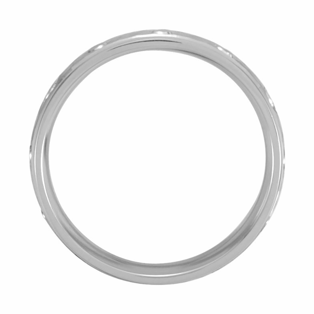 Hammered Finish Comfort-Fit Band, 6.75 mm 10k White Gold