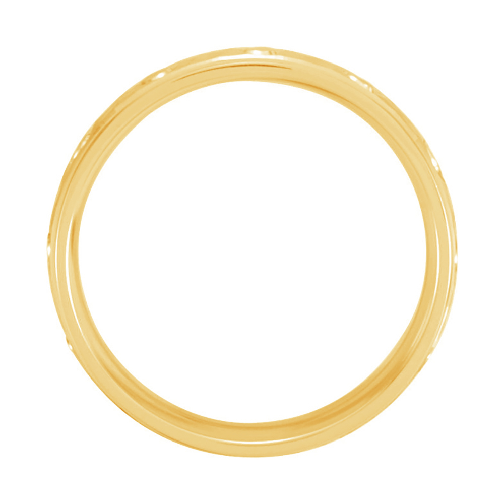 Hammered Finish Comfort-Fit Band, 6.75 mm 14k Yellow Gold