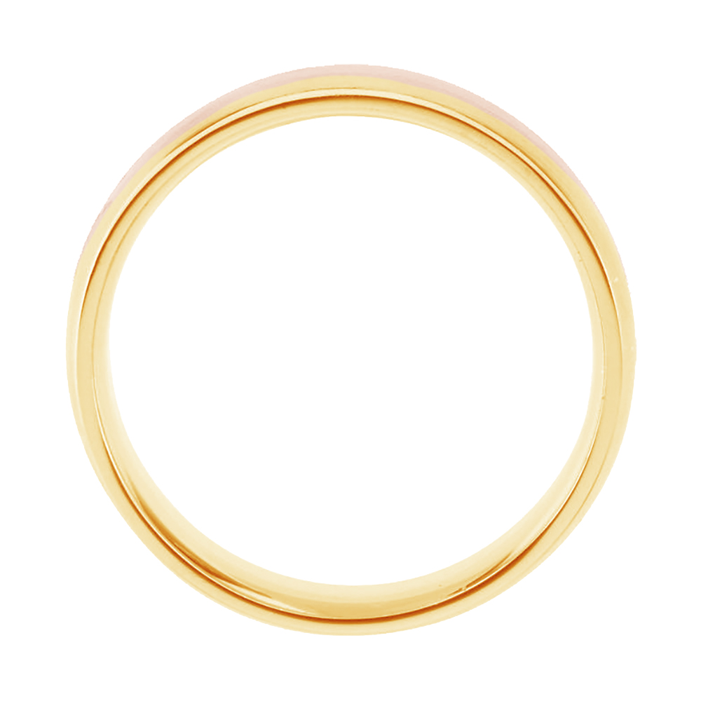 Comfort-Fit Two-Tone Band, 6mm 14k Yellow and Rose Gold, Size