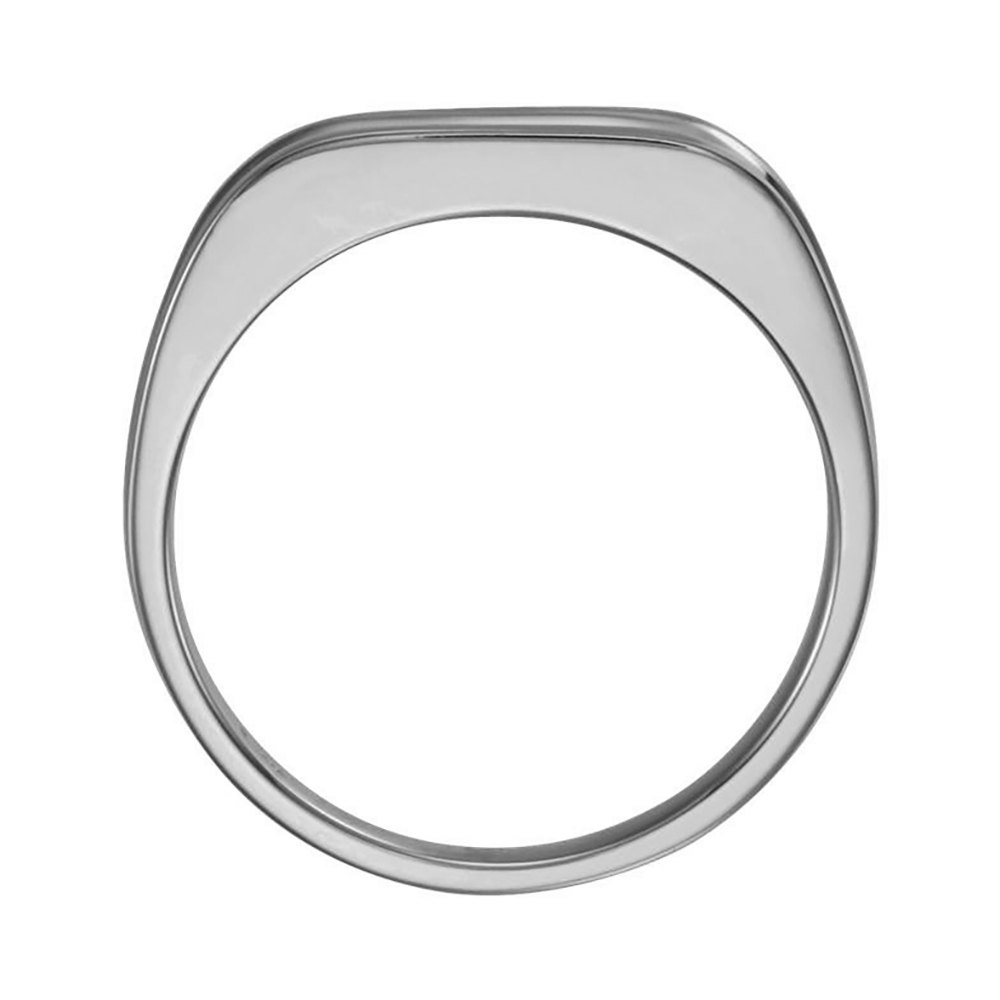 Men's Fancy Design Ring, Rhodium-Plated 10k White Gold (13.1x7 mm)