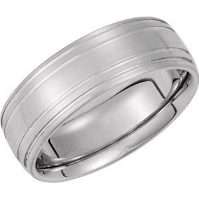 Designer Band 7mm 14k White Gold 