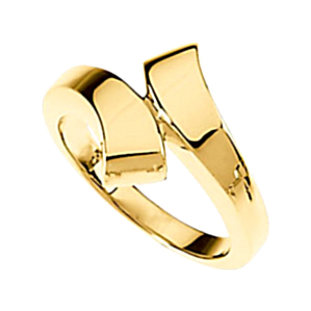 Free Form Bypass 15mm 18k Yellow Gold Ring