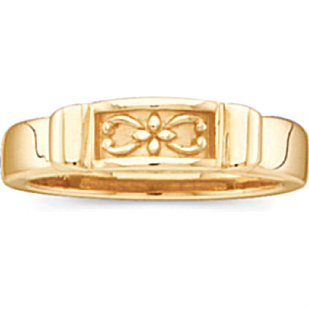 Fashion Band, 4.75mm Rhodium-Plated 14k Yellow Gold