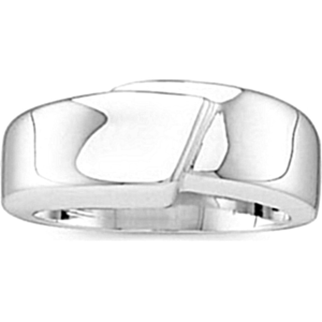 Fashion Ring, Semi-Polished 7mm 14K White Gold 