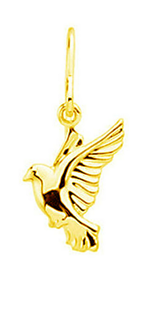 14k yellow gold dove earring for right ear.