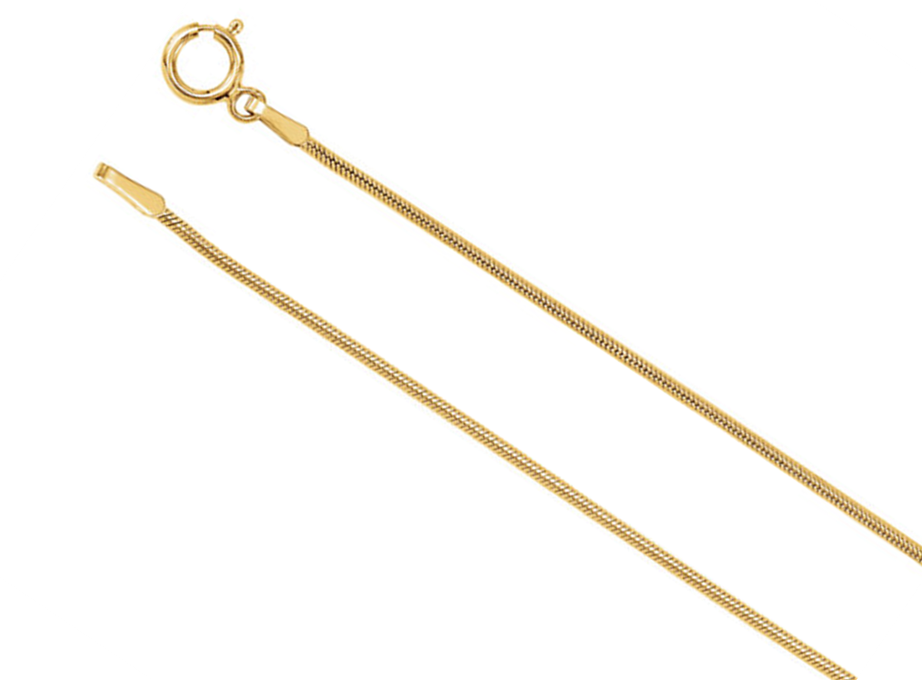 Adjustable Yellow Gold Rolo Chain with Lobster Clasp. 