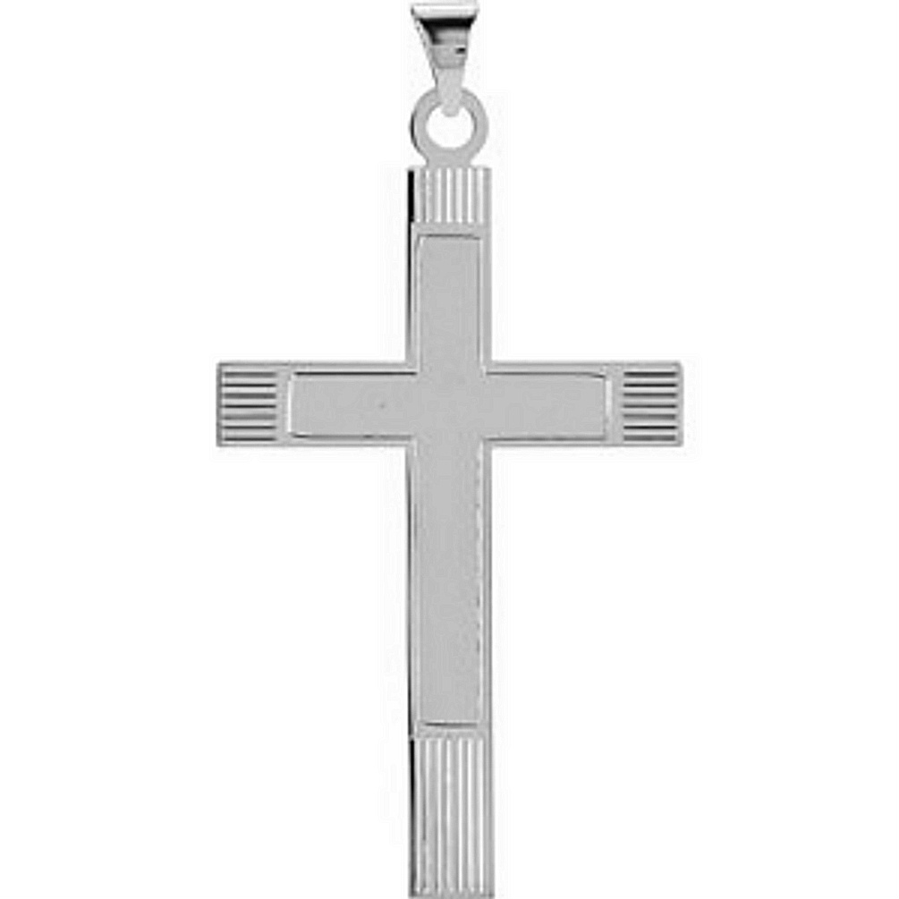 Boys 14k White Gold Cross.