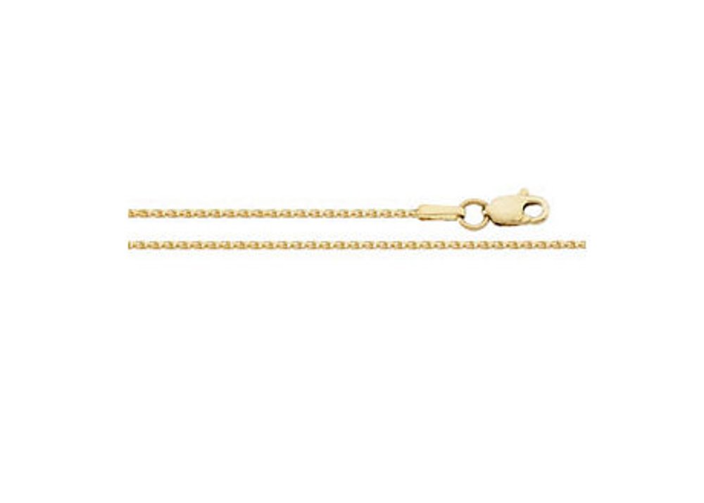 1mm 14k Yellow Gold Diamond Cut Wheat Chain-CH164_1000MP