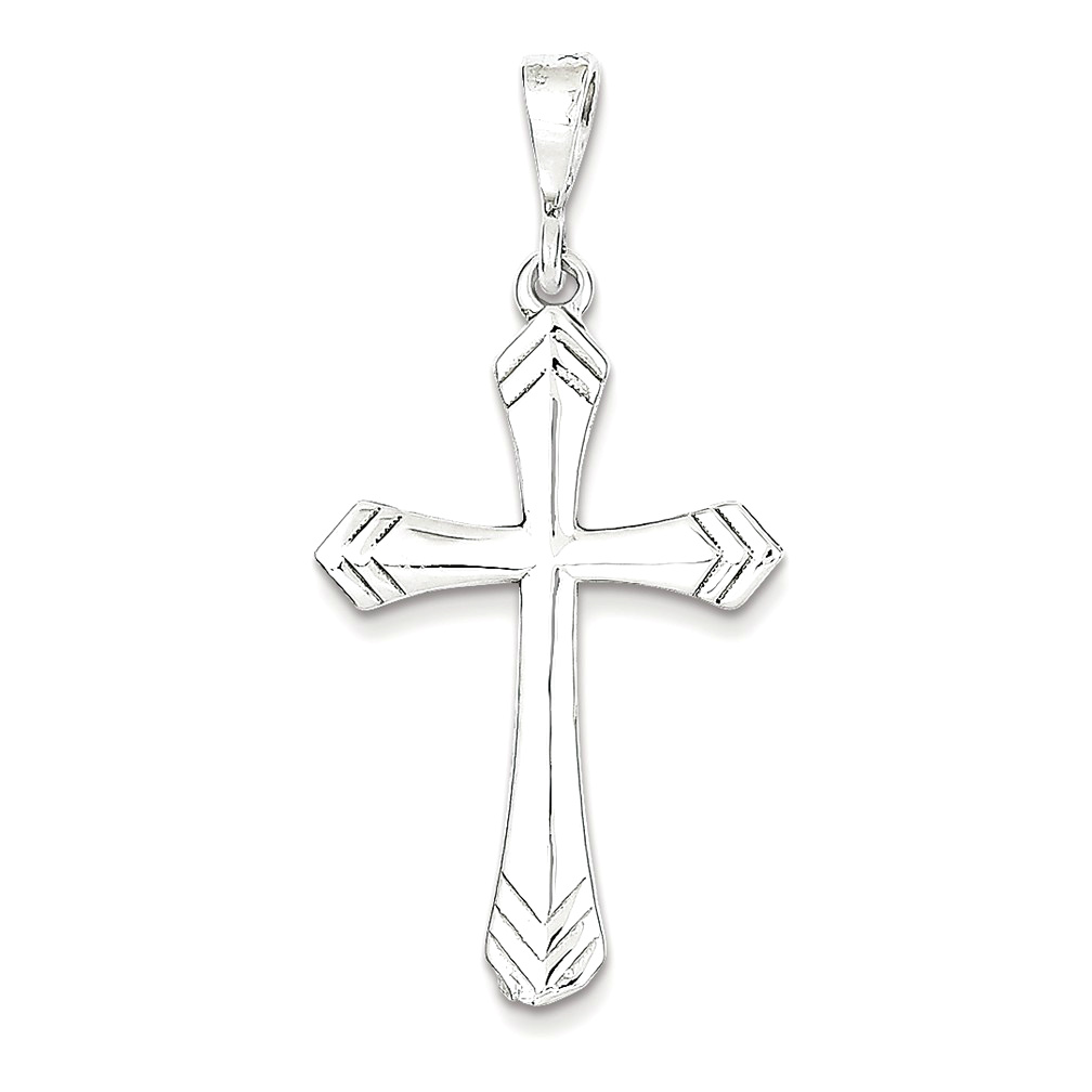 14k white gold passion cross pendant offered at The Men's Jewelry Store.