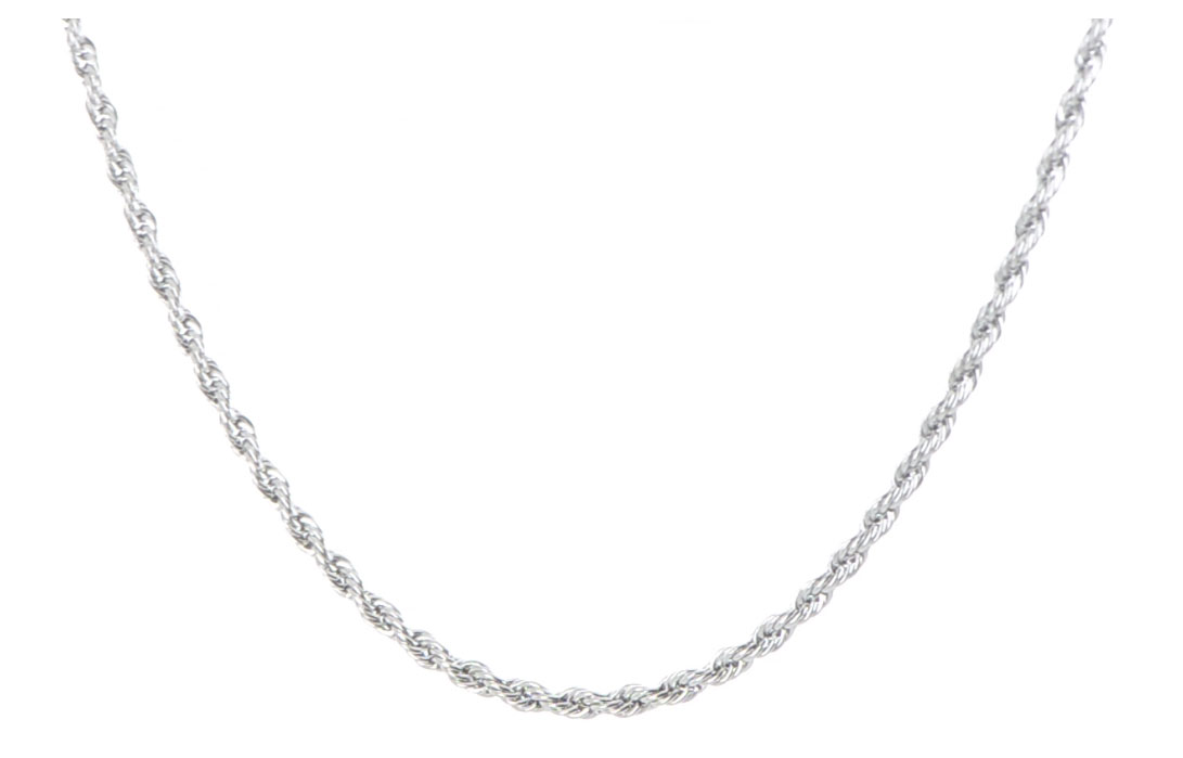 Stainless Steel 2.4mm 18in Rope Chain.