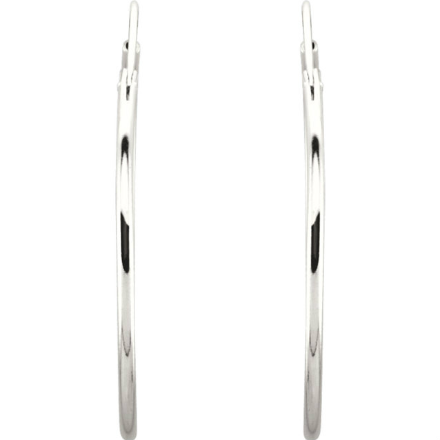 Sterling Silver 12mm Endless Hoop Earrings